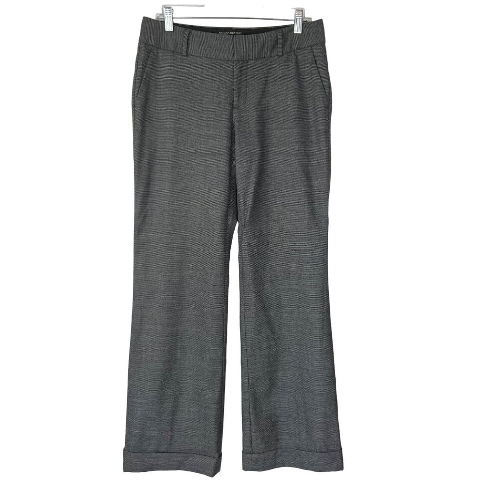 Banana Republic Jackson Fit Pants Womens Size 8 Gray Wool